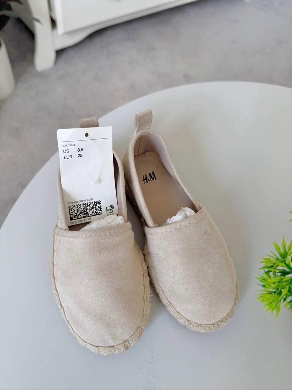 H&M Kids Neutral Beige Slip-On Moccasins